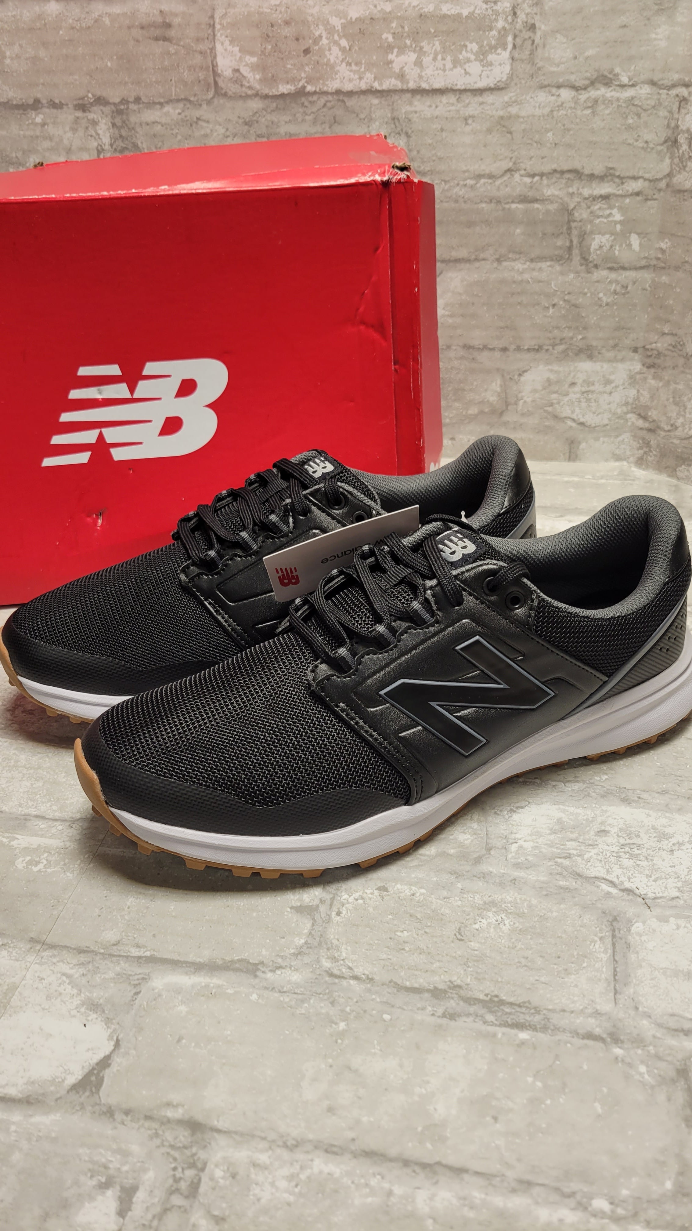 New Balance Breeze V2 Spikeless Comfort Men's Golf Shoes, Black 10.5 (8066513699054)